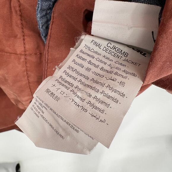 Rip Curl Burnt Orange Hooded Utility Jacket Slim Fit Size Medium - Picture 5 of 6